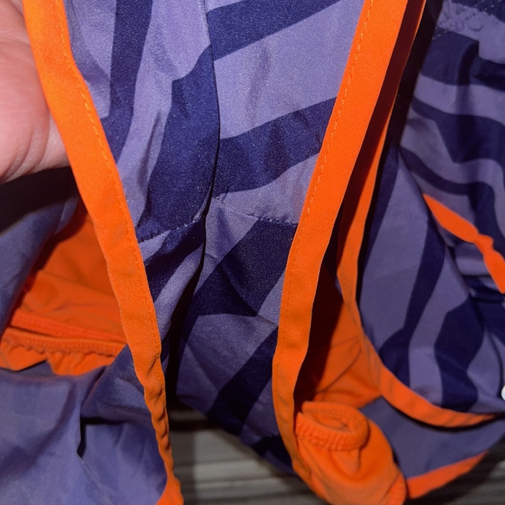 NWOT Nike dri fit purple leopard shorts with neon trim drawstring size xl cute - Picture 6 of 6
